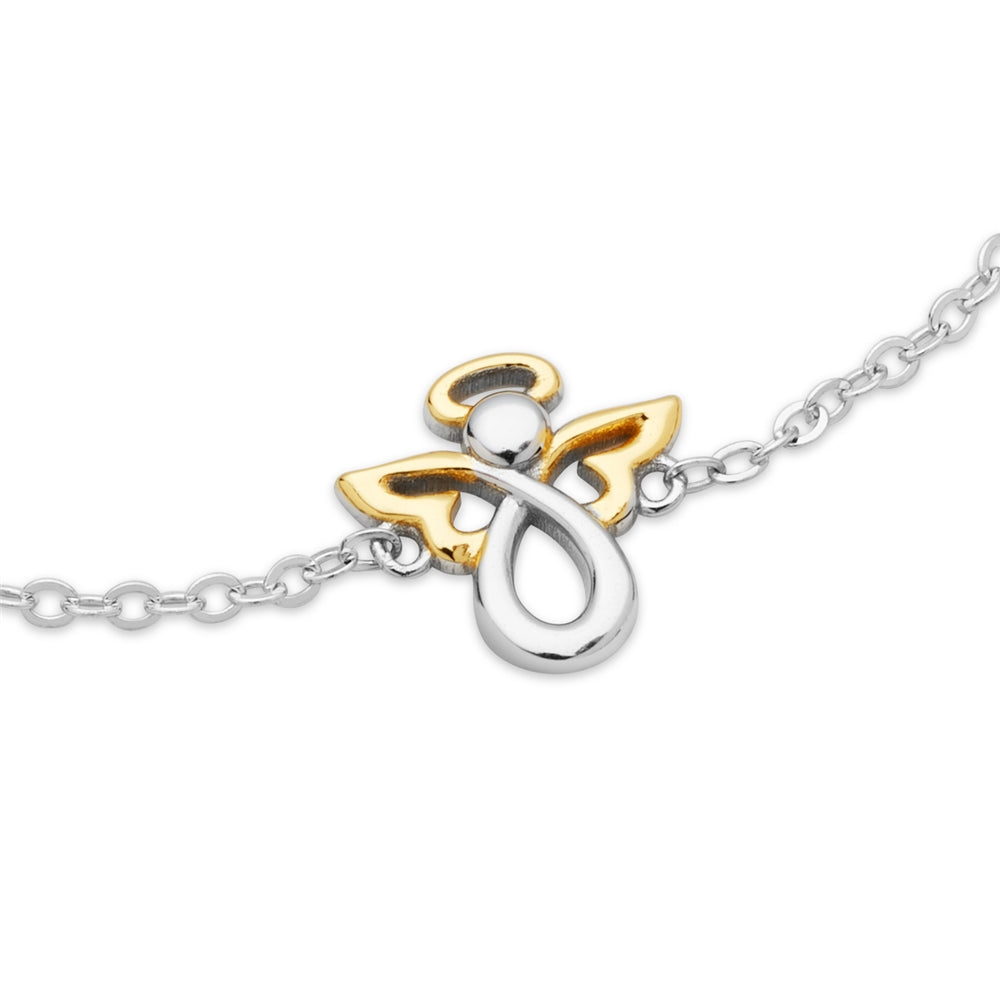 Argento Silver Two Tone Angel Bracelet