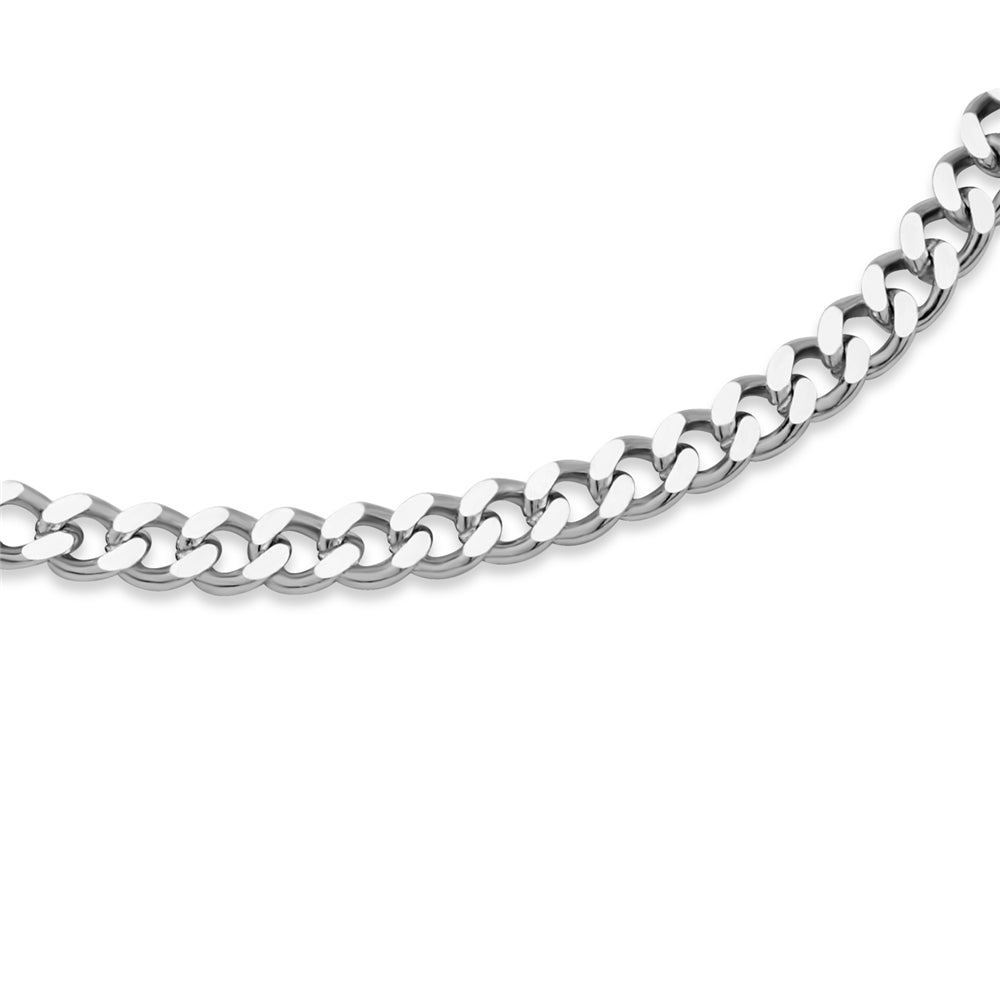 Argento Silver Mens Curb Chain Bracelet
