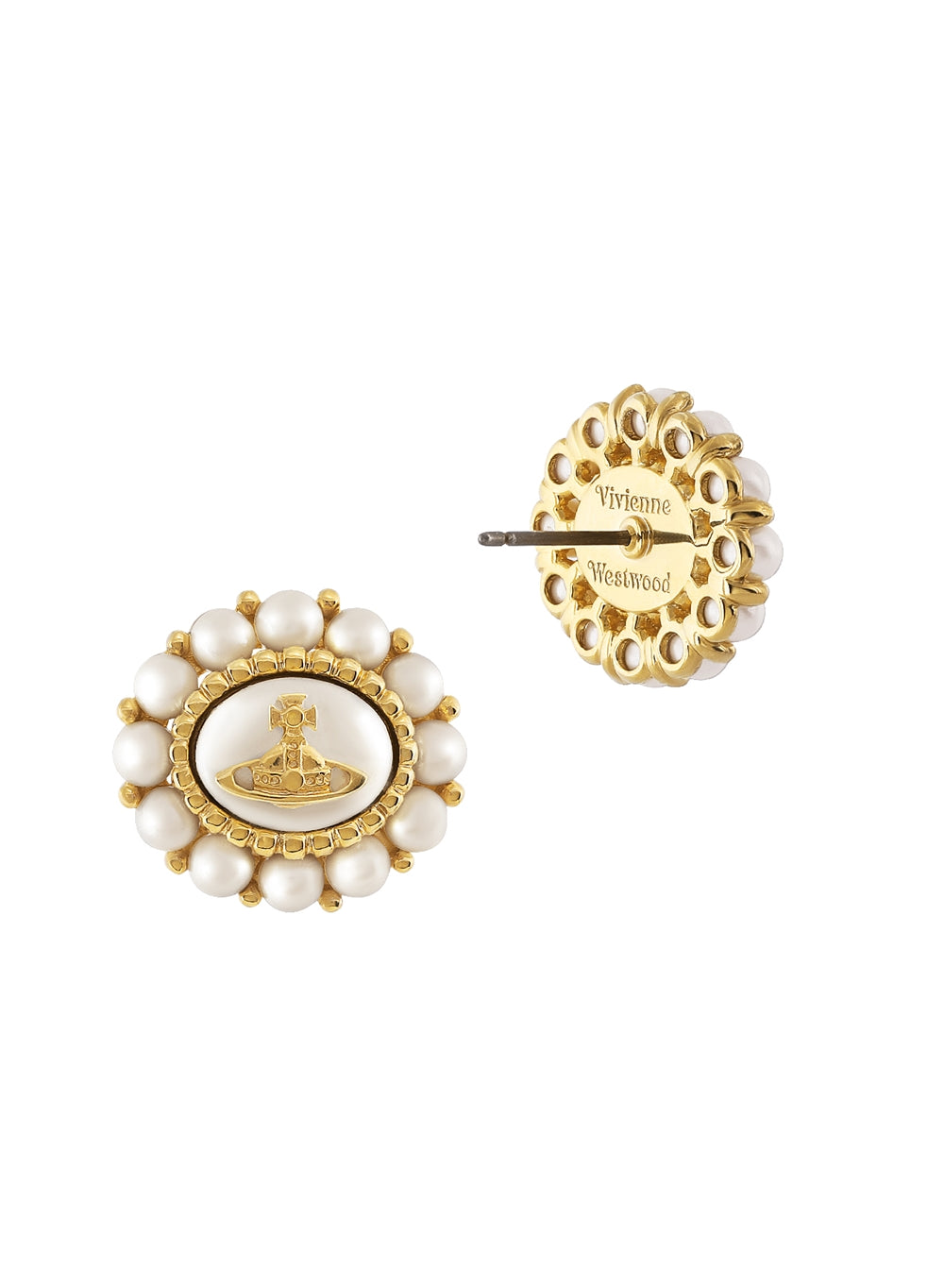Vivienne Westwood Gold Amaya Halo Pearl Studs