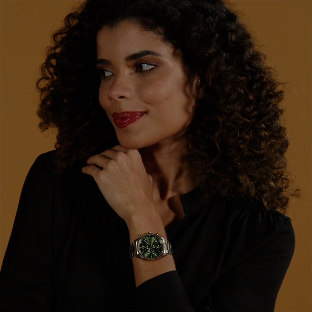 Boss Grand Tour Green & Gold Watch