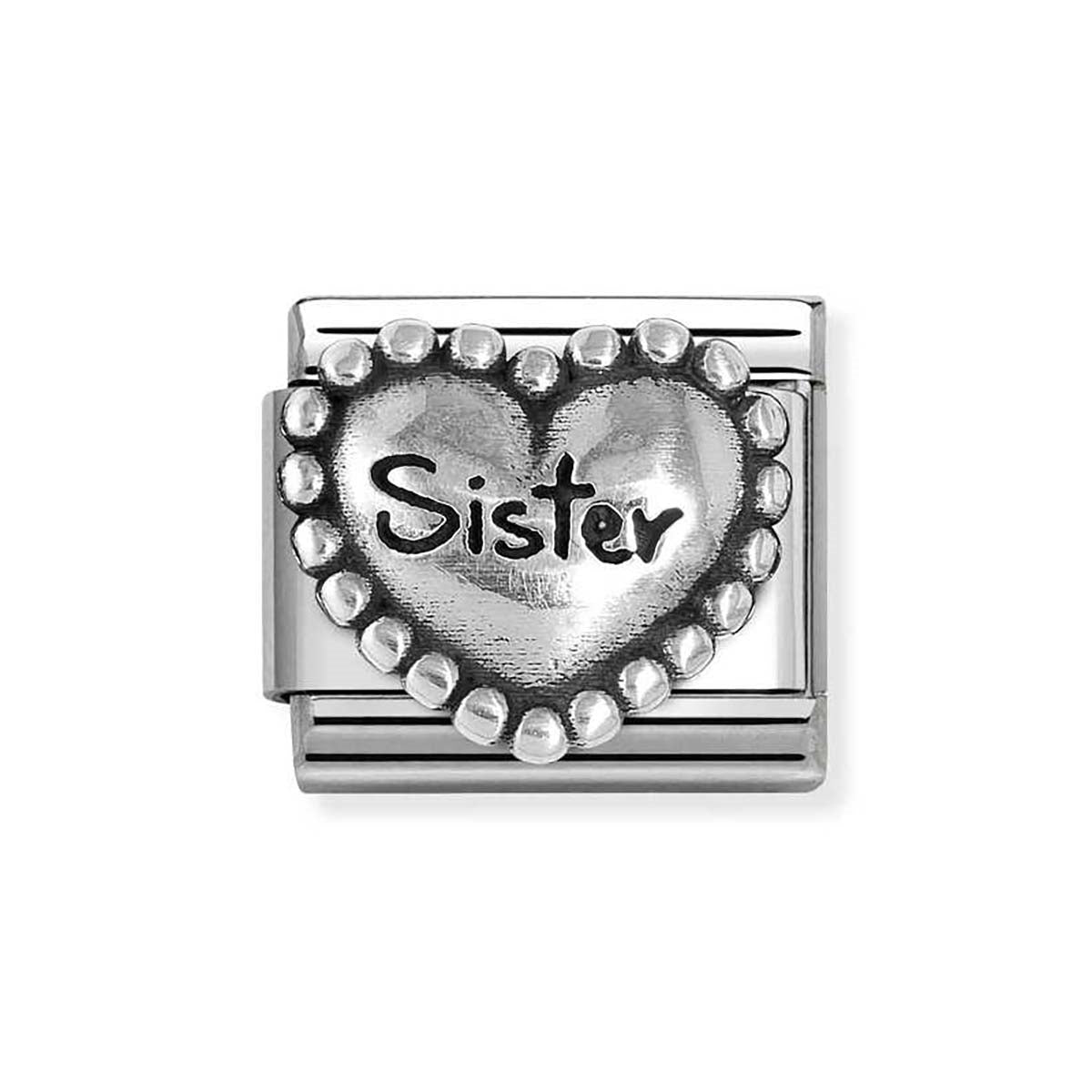Nomination Heart with Dots Sister Charm
