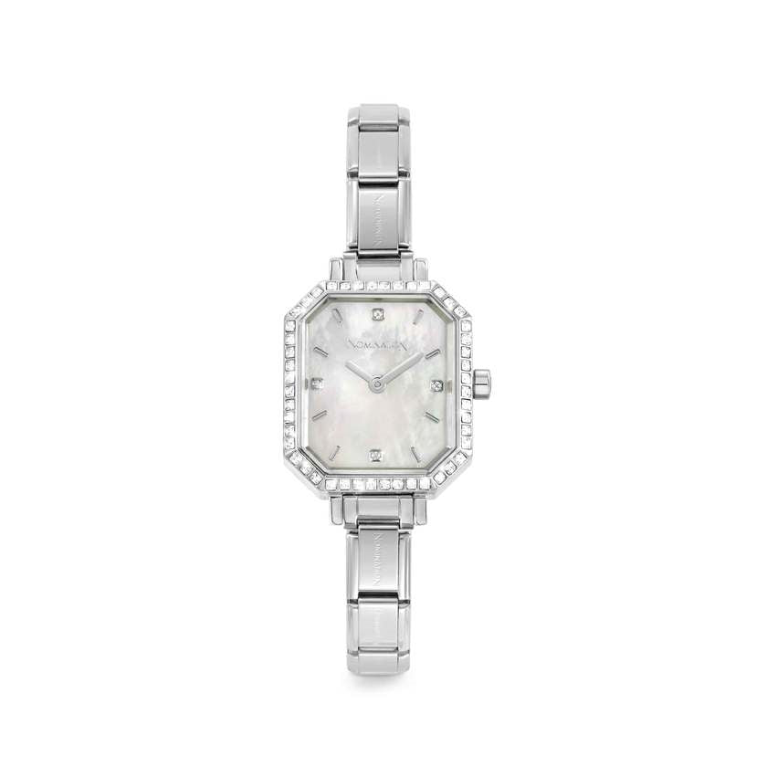 Nomination Paris White Mother of Pearl Crystal Watch