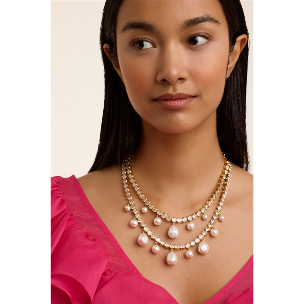 Ted Baker Gold Divinaa Pearl Crystal Statement Necklace