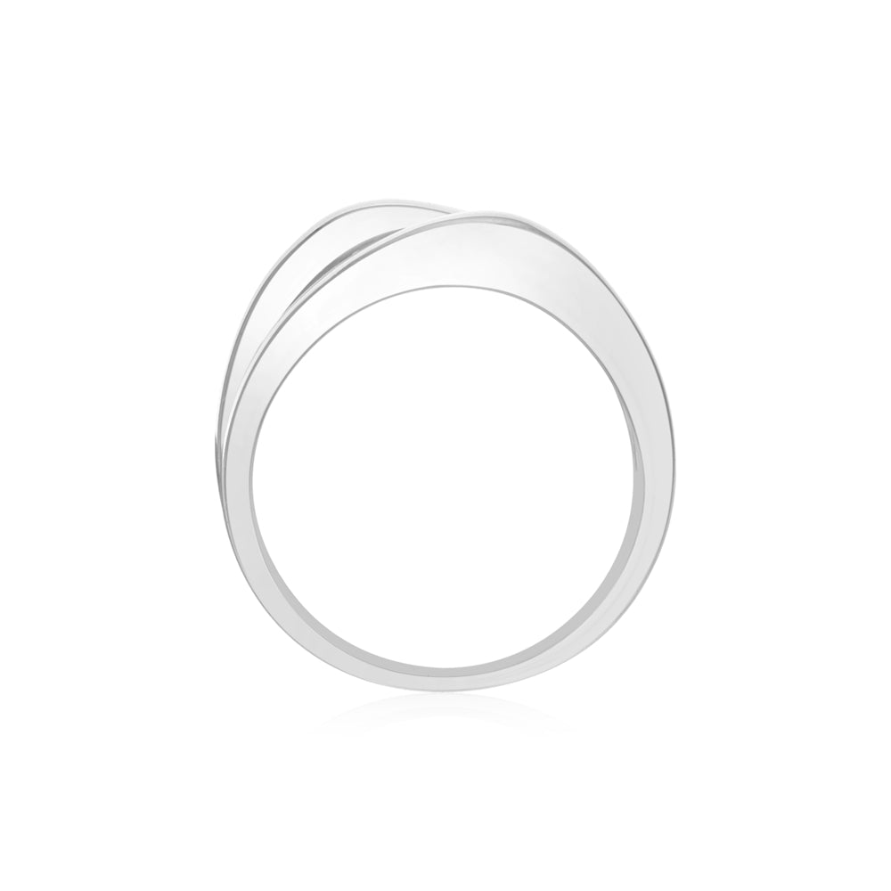 Argento Silver Chunky Overlap Ring