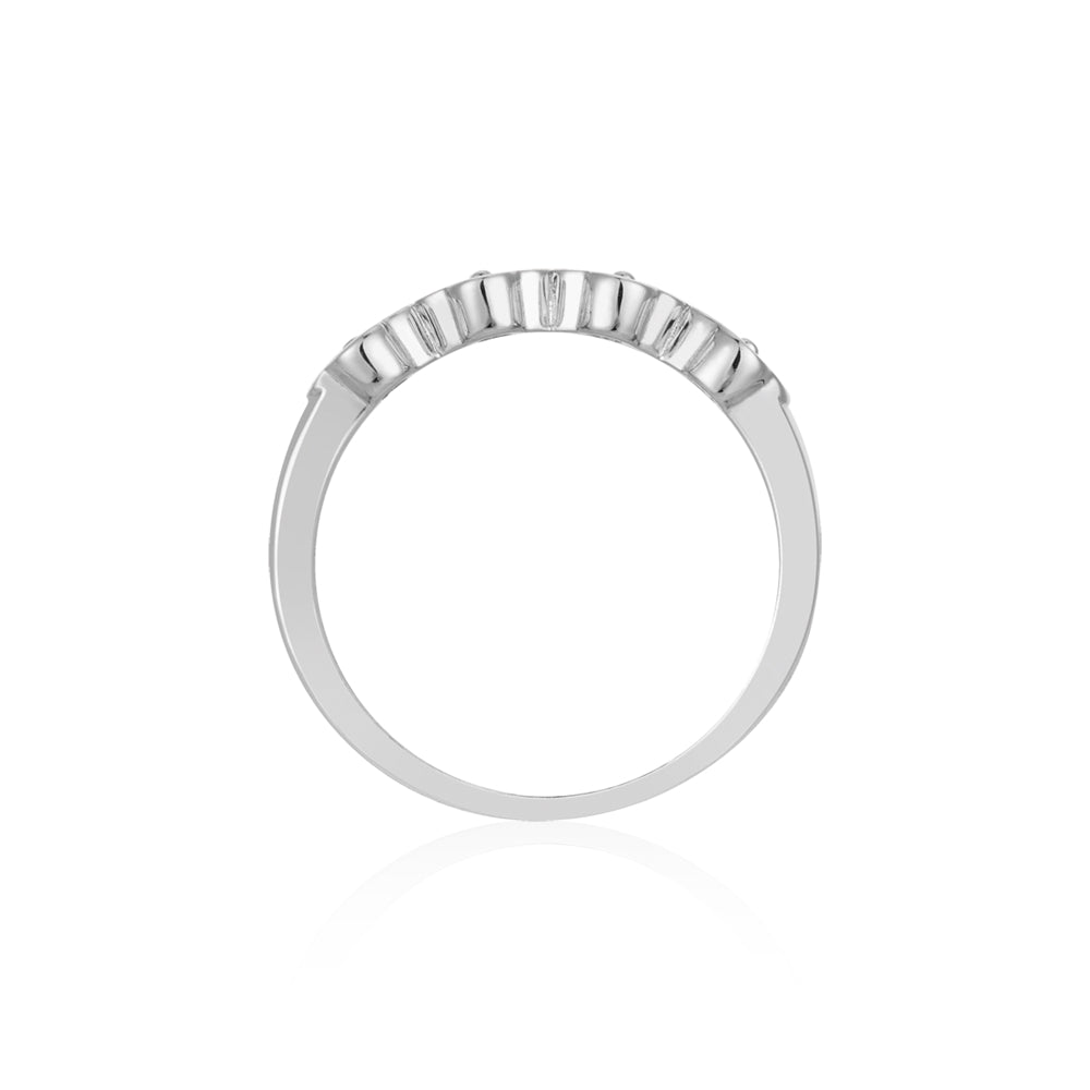 Argento Silver Clover Pavé Ring