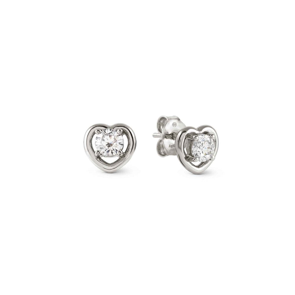 Nomination Cosmic Love Silver Heart Earrings