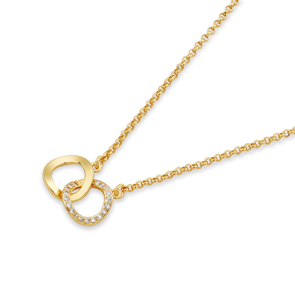 August Woods Gold Intertwined Circle Link Necklace