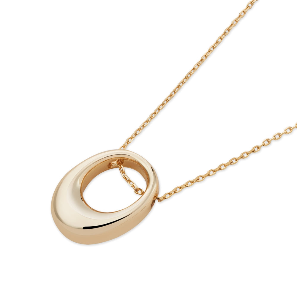 August Woods Gold Oval Thread Through Necklace