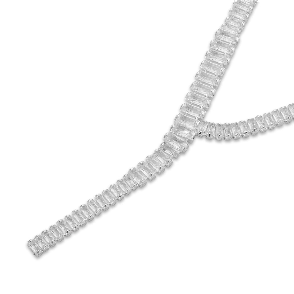 August Woods Silver Snake Chain Y Necklace