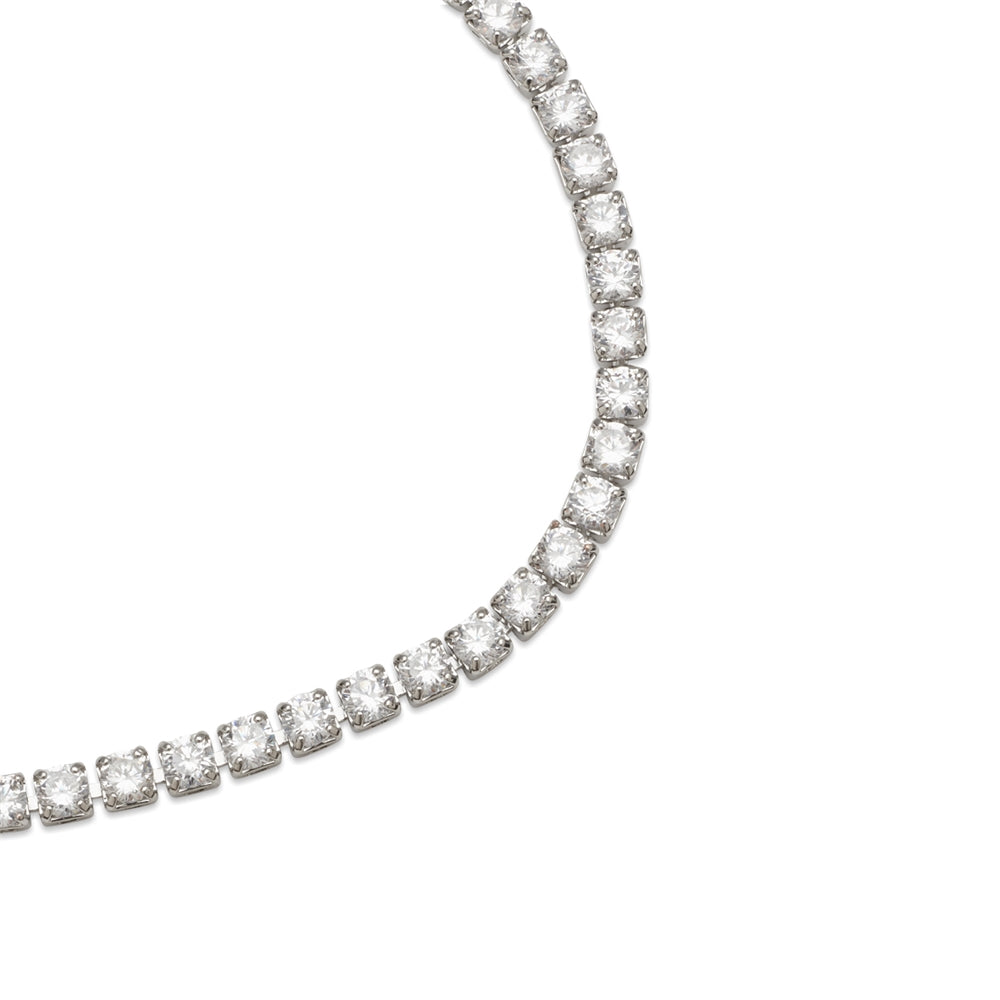 August Woods Silver Crystal Tennis Bracelet