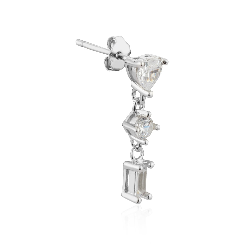 Argento Silver Delicacy Crystal Drop Earrings
