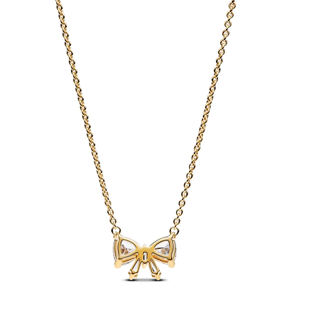 Pandora Gold Sparkling Bow Collier Necklace