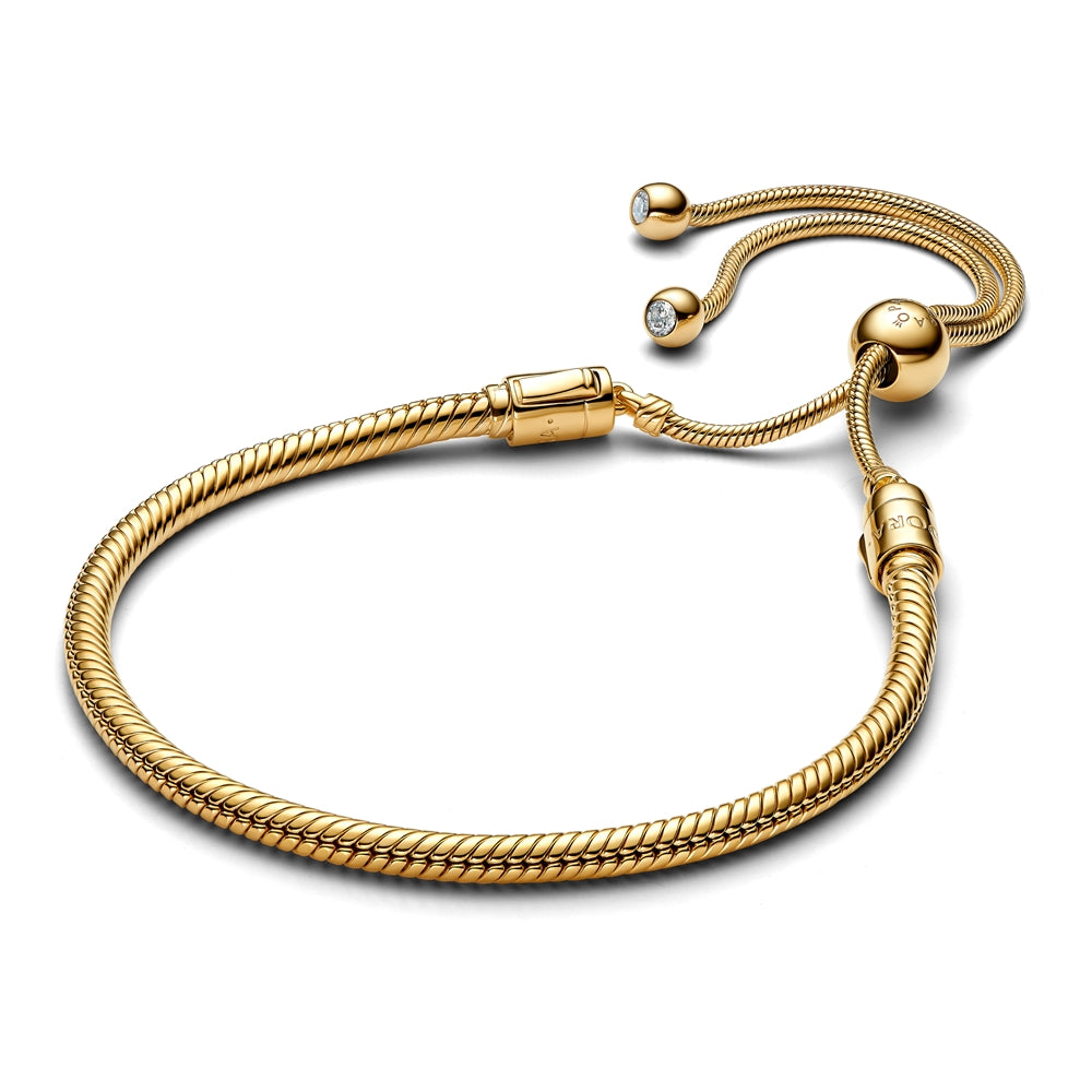 Pandora Gold Snake Chain Slider Bracelet