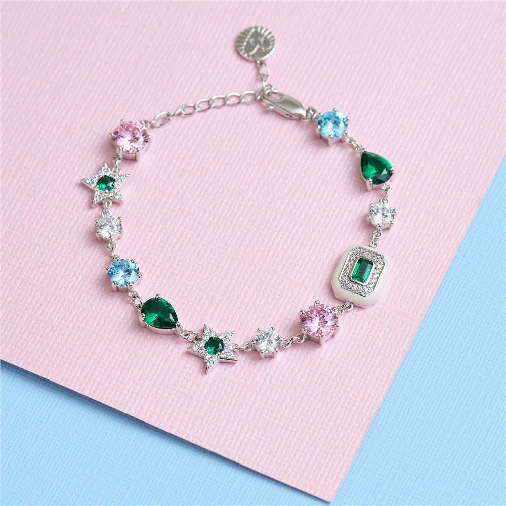 Amelia Scott Silver Celeste Multi Cluster Bracelet