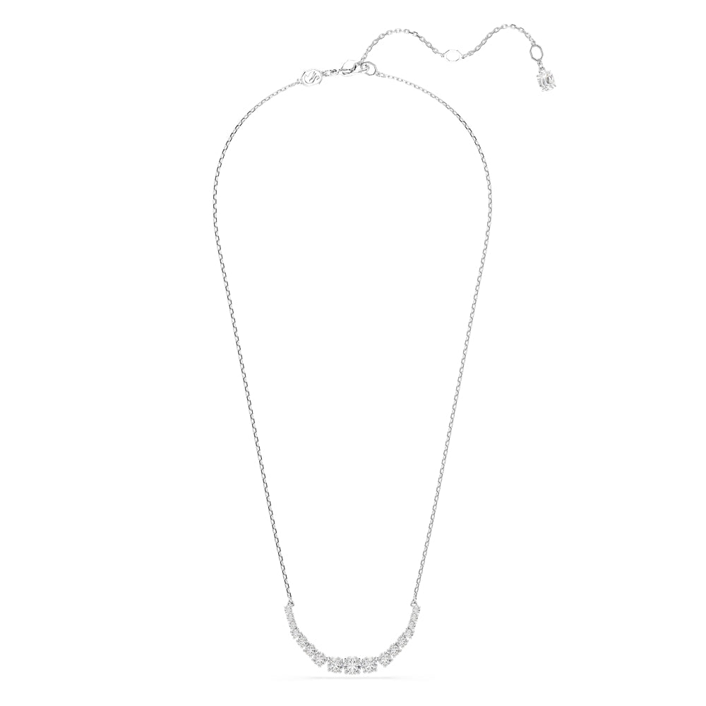 Swarovski Matrix Rhodium Plated Gradient Round Cut Statement Necklace