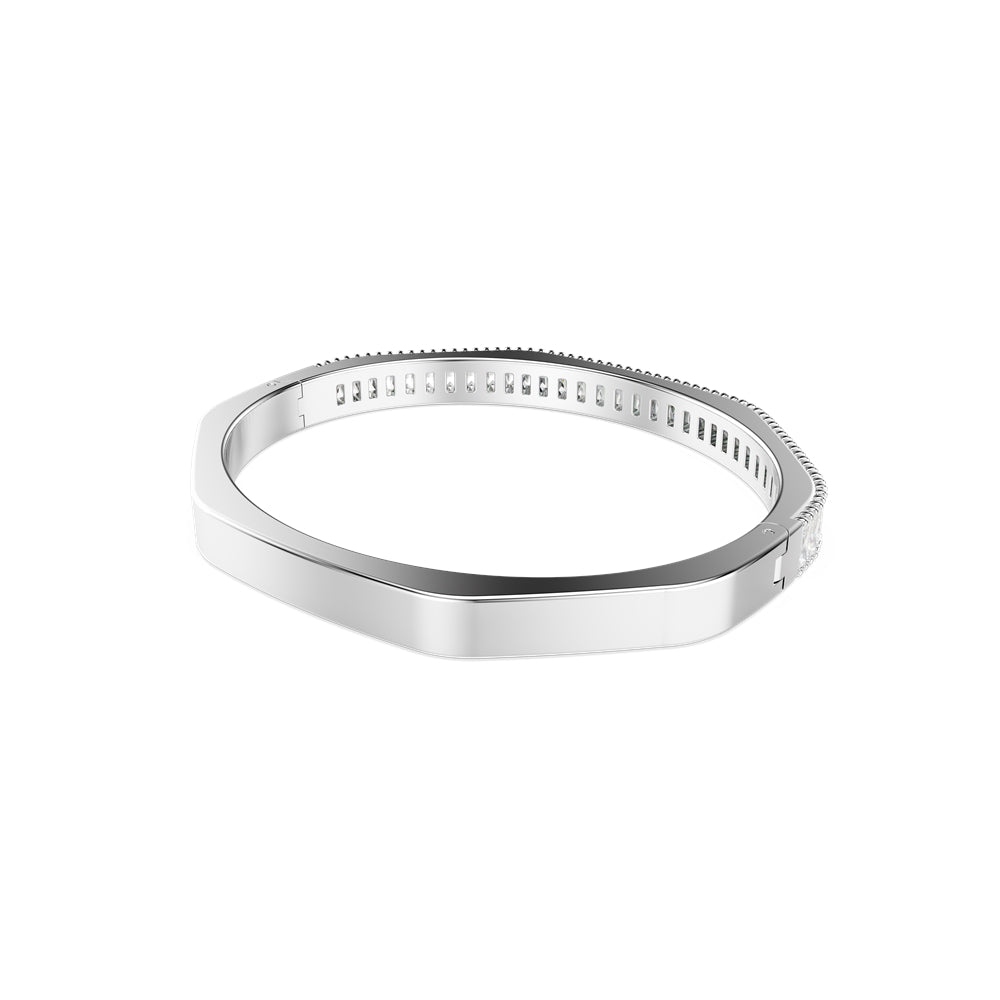 Swarovski Matrix Rhodium Plated Baguette Cut Octagonal Bracelet