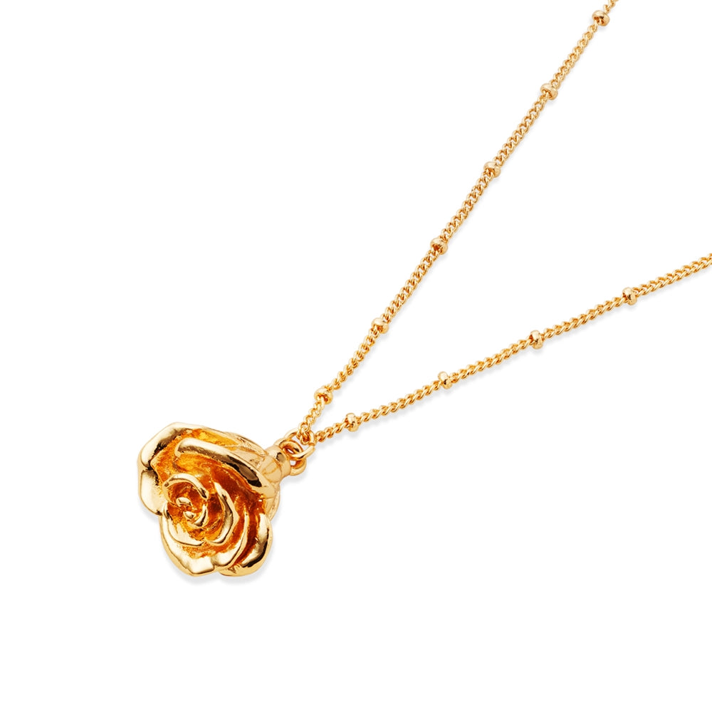 August Woods Gold Ball Chain Floral Necklace