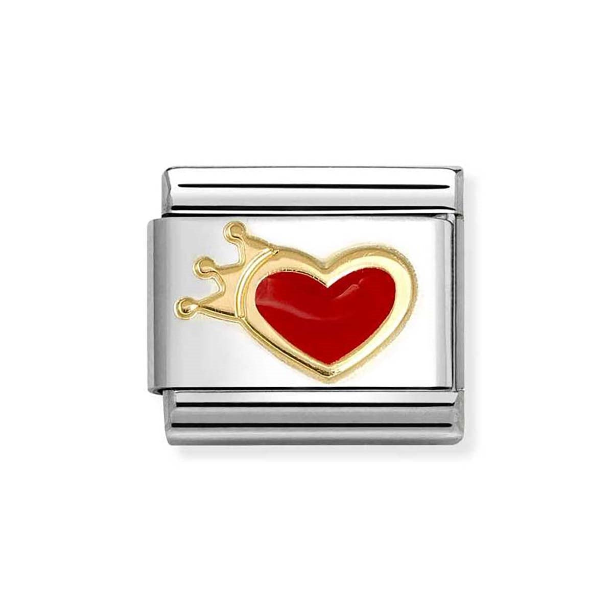 Nomination Gold Heart Crown Charm
