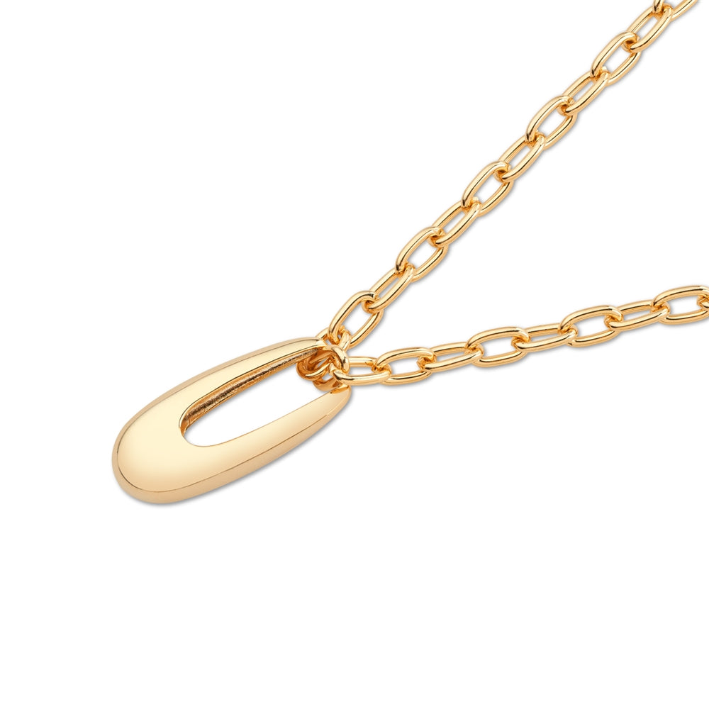 August Woods Gold Large Teardrop Pendant Necklace