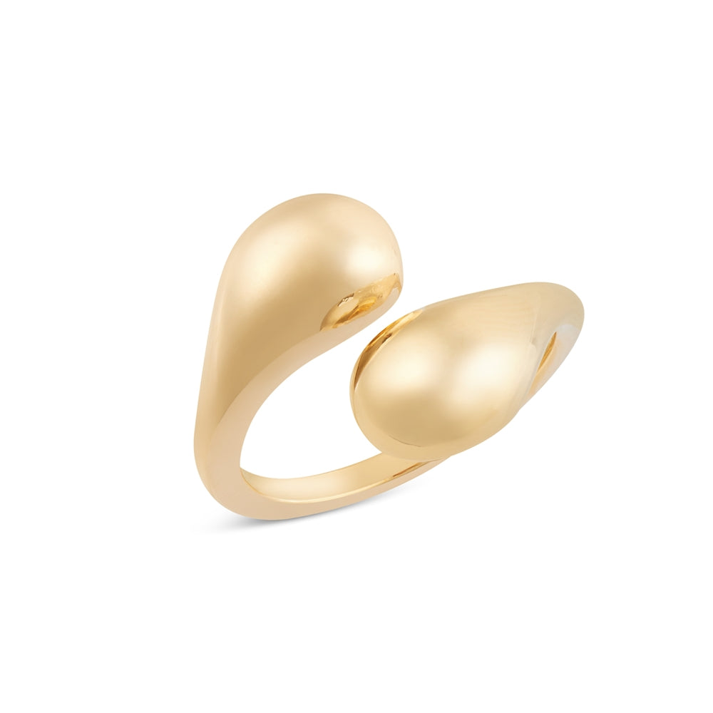 August Woods Gold Chunky Teardrop Ring