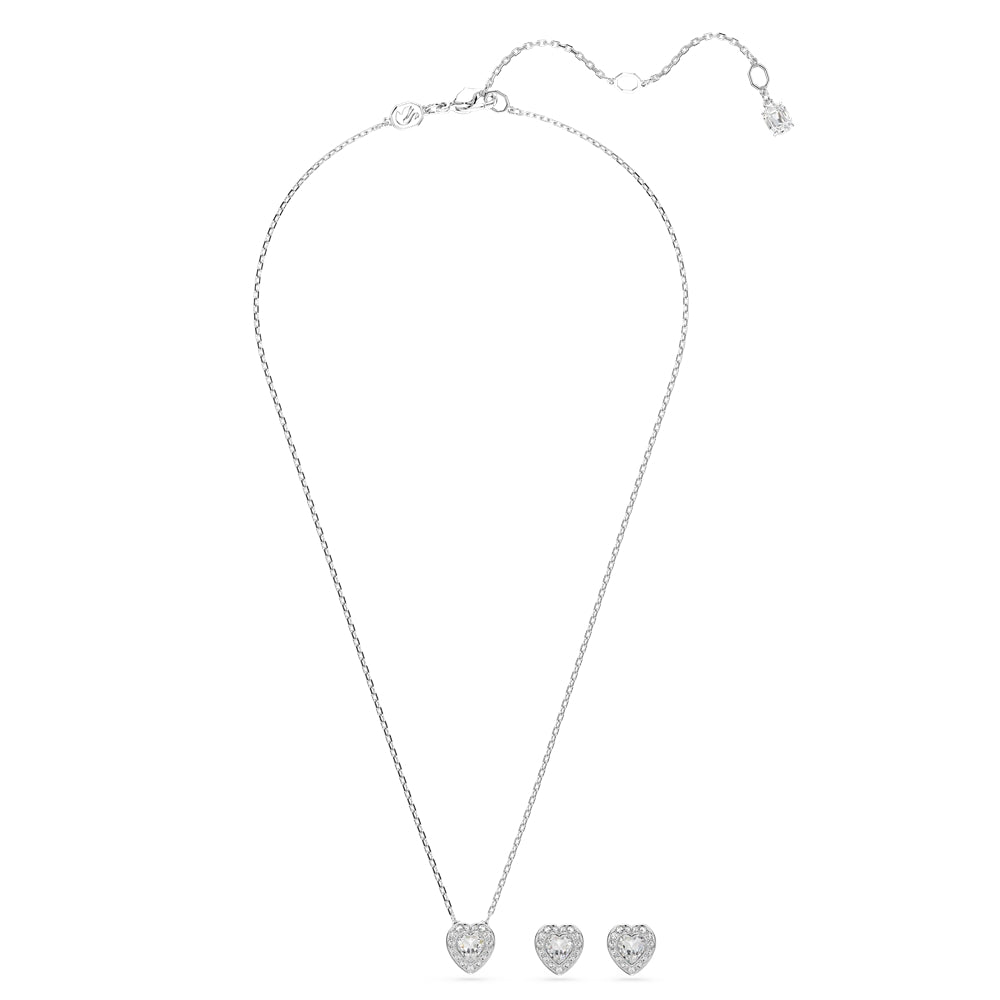 Swarovski Ariana Grande x Swarovski Rhodium Plated Heart Set