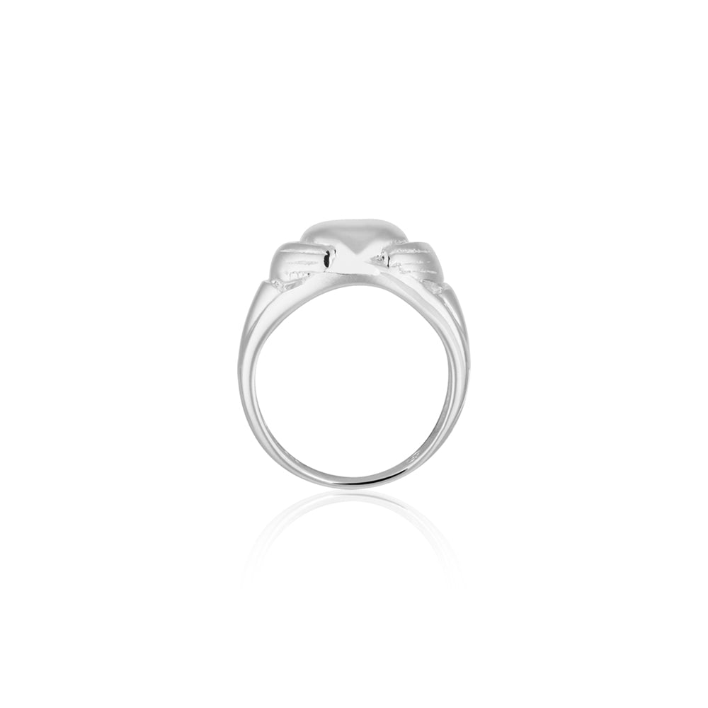 Argento Silver Chunky Claddagh Ring