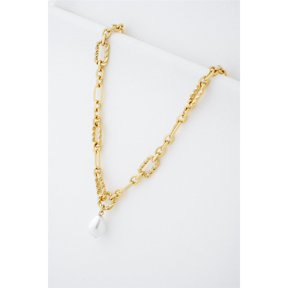 Ted Baker Gold Timora Twisted Pearl Statement Necklace