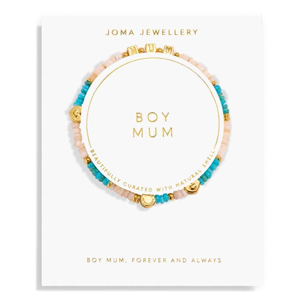 Joma Gold Blue Cubes Boy Mum Bracelet