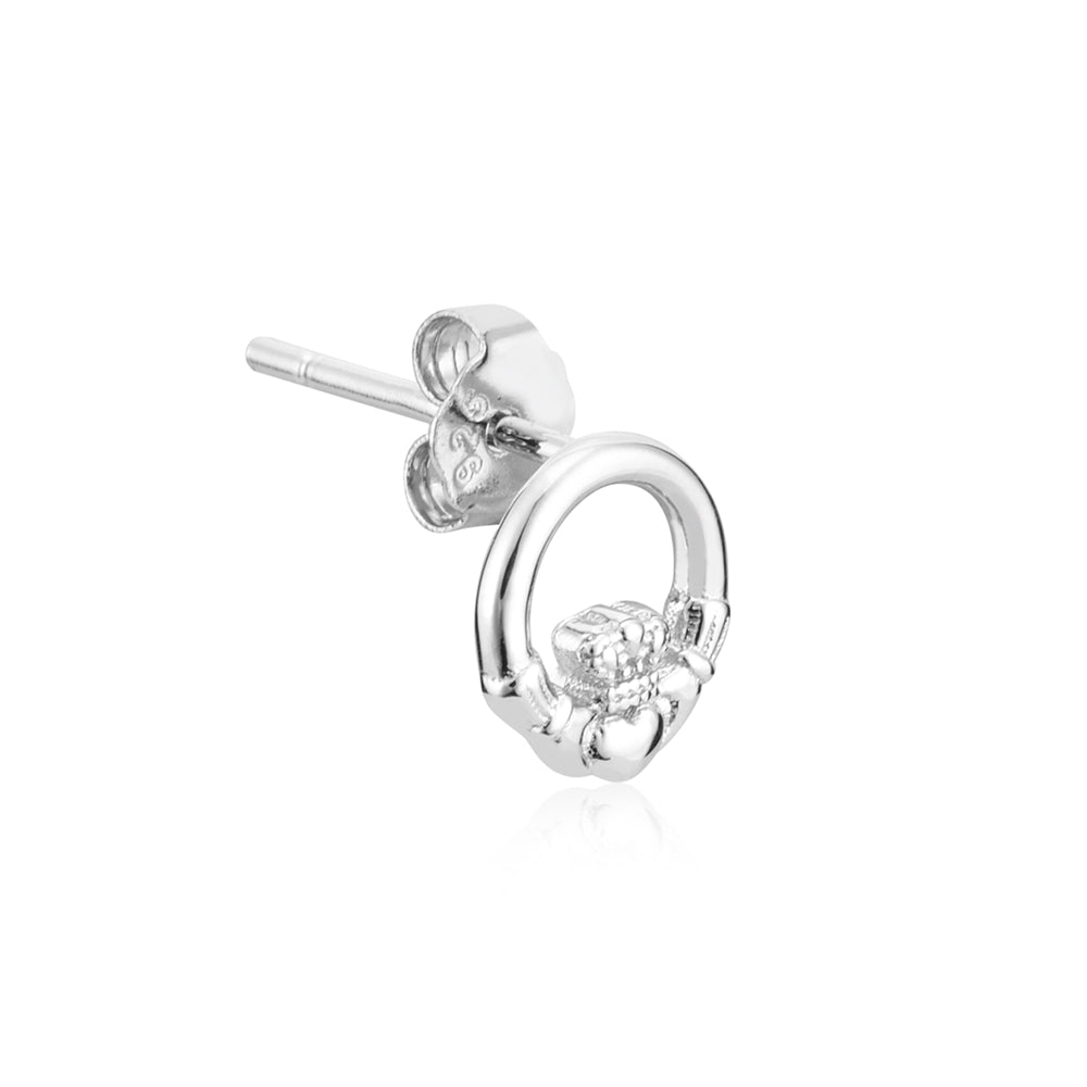 Argento Silver Mini Claddagh Studs