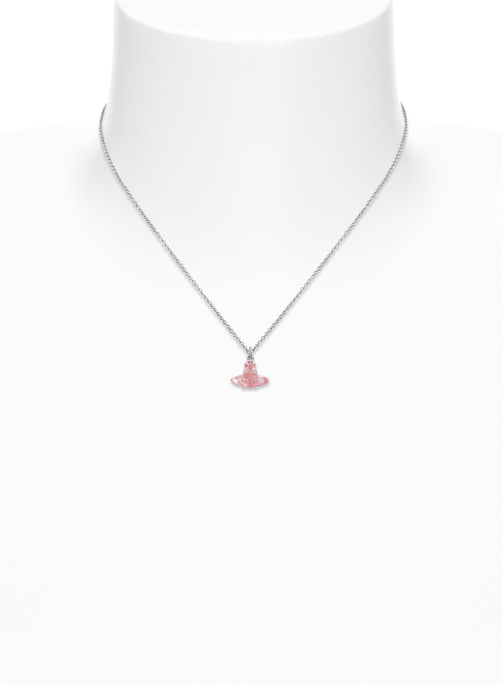 Vivienne Westwood Silver Tammy Pink Crystal Necklace