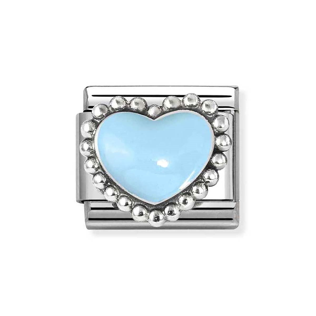 Nomination Blue Raised Heart Charm