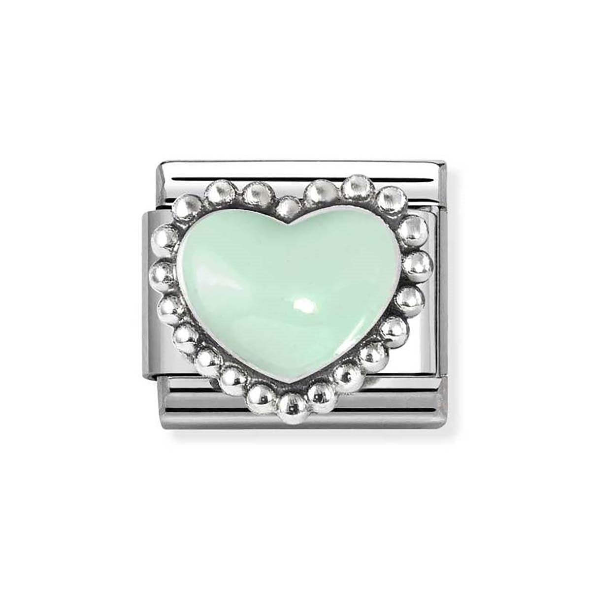 Nomination Green Raised Heart Charm