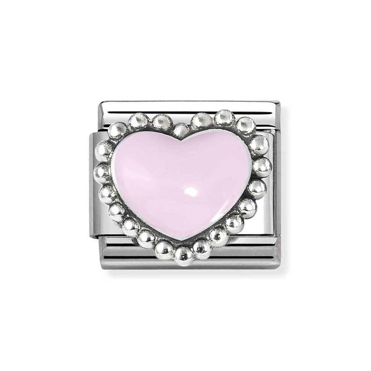 Nomination Pink Raised Heart Charm