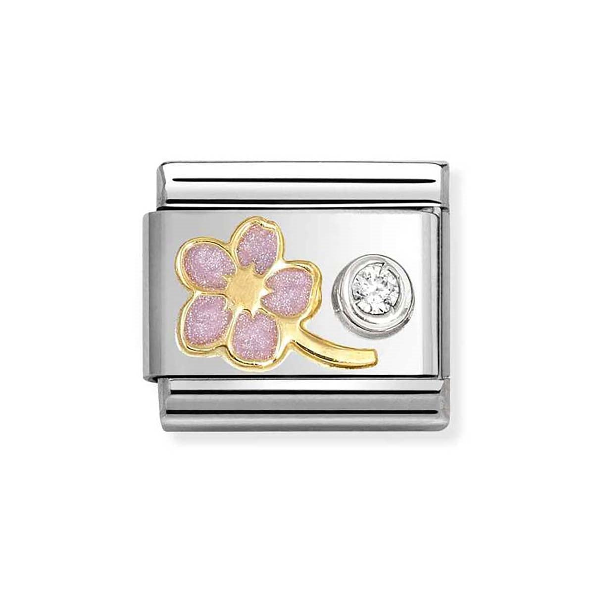 Nomination Pink Myosotis Crystal Charm