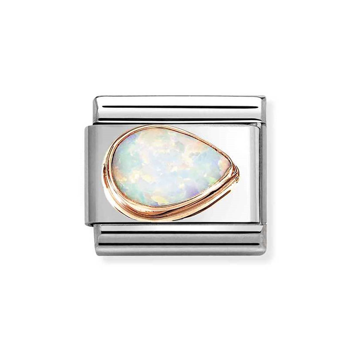 Nomination Drop Right White Opal Charm