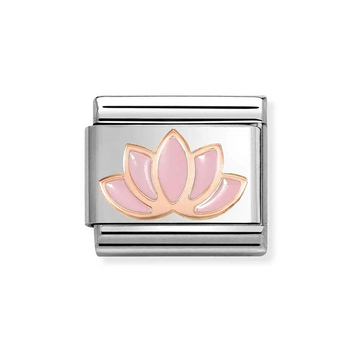 Nomination Rose Gold Pink Lotus Flower Charm