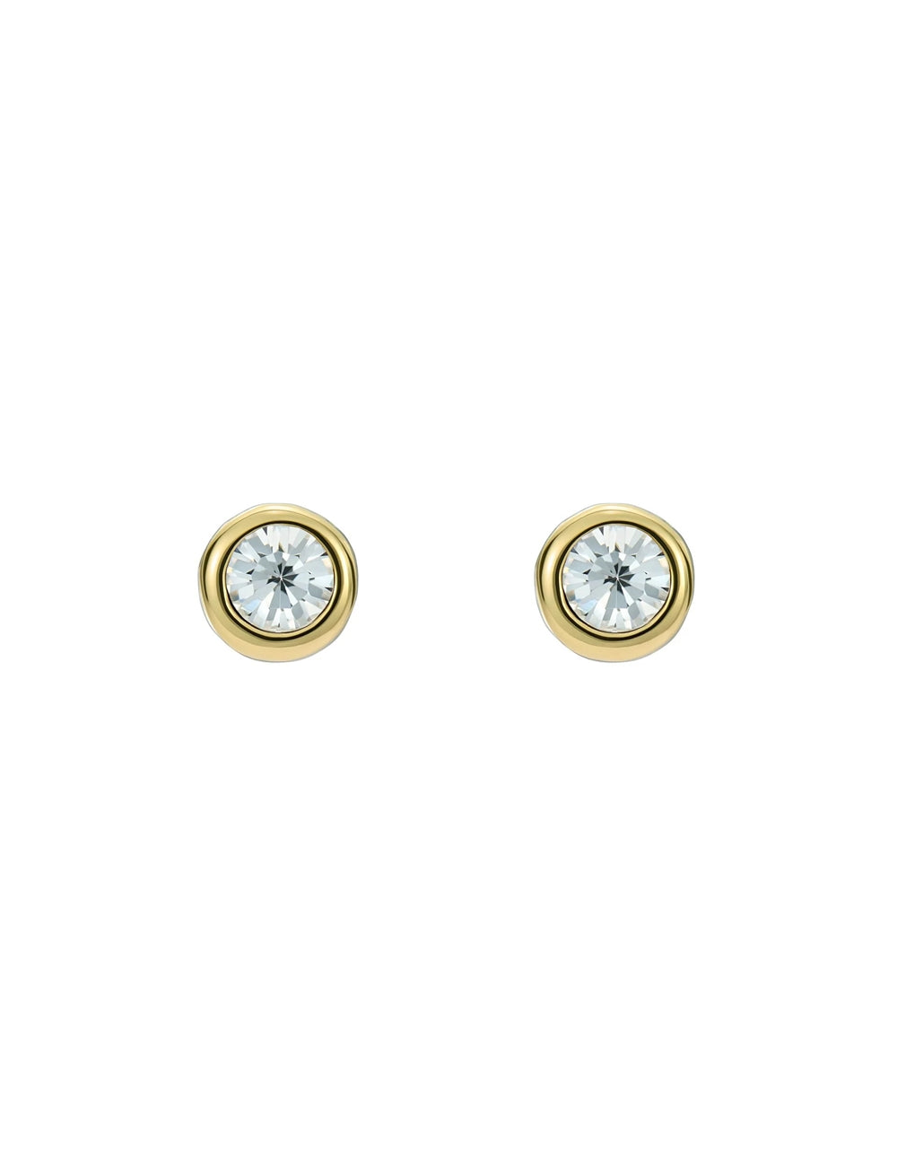 Ted Baker Gold Sinee White Crystal Stud Earrings