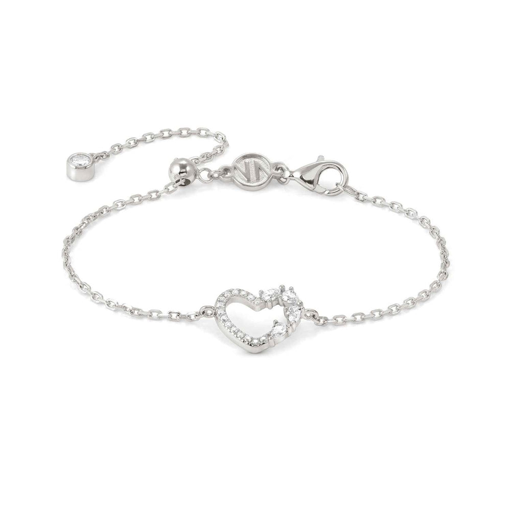 Nomination Silver White Crystal Heart Bracelet