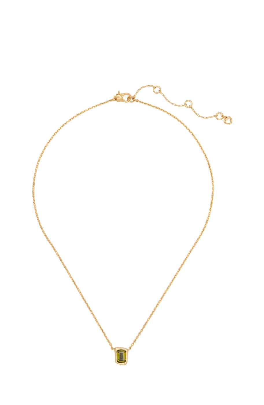 Kate Spade New York Gold Molten Glass Green Necklace