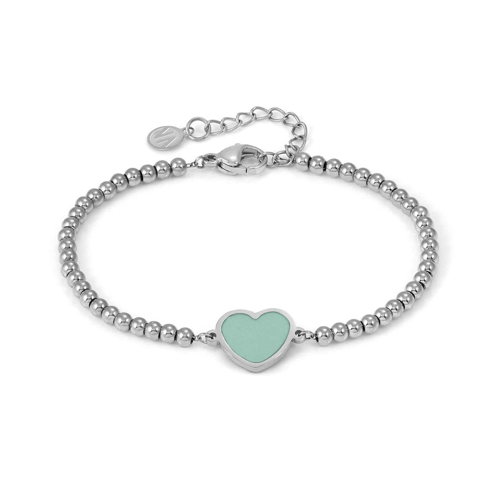 Nomination Emosfere Green Heart Beaded Stainless Steel Bracelet