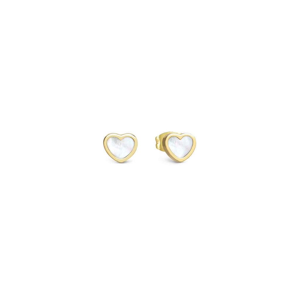 Nomination Emosfere Gold Mother of Pearl Heart Stainless Steel Stud Earrings