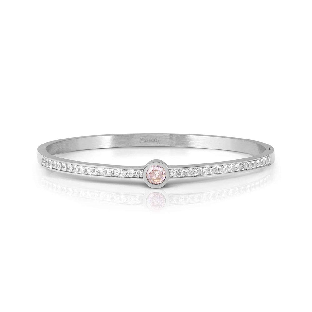 Nomination Pretty Bangles Silver Pink Circle Crystal Small Bangle