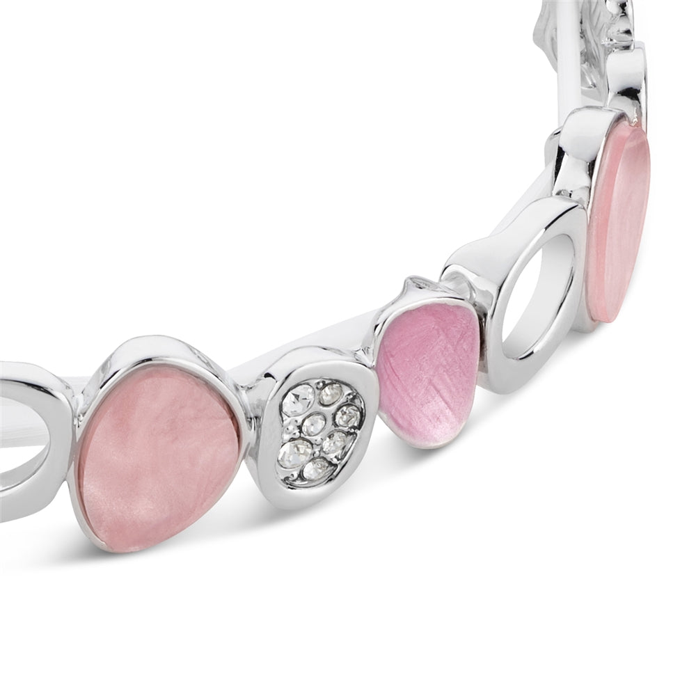 August Woods Silver Misty Rose Adjustable Bangle