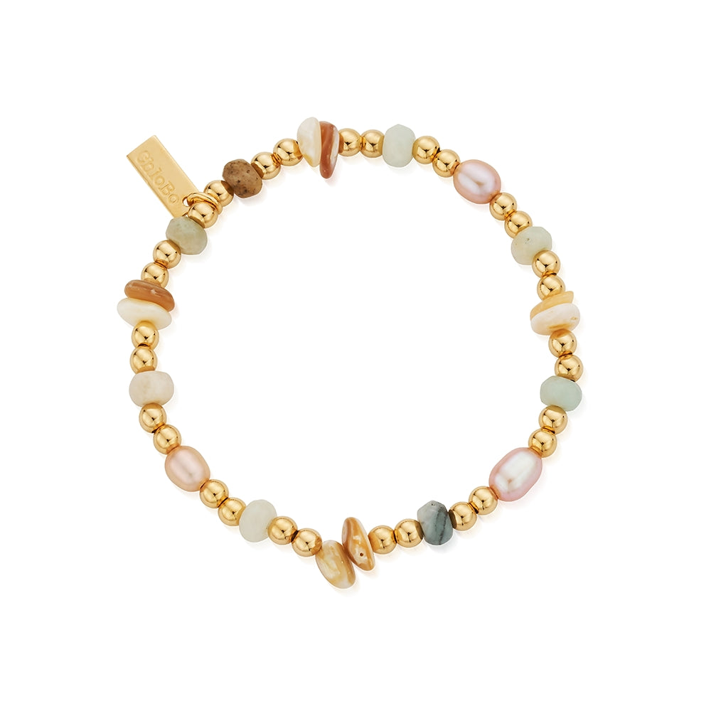 ChloBo Gold Radiant Luck Shell Bracelet