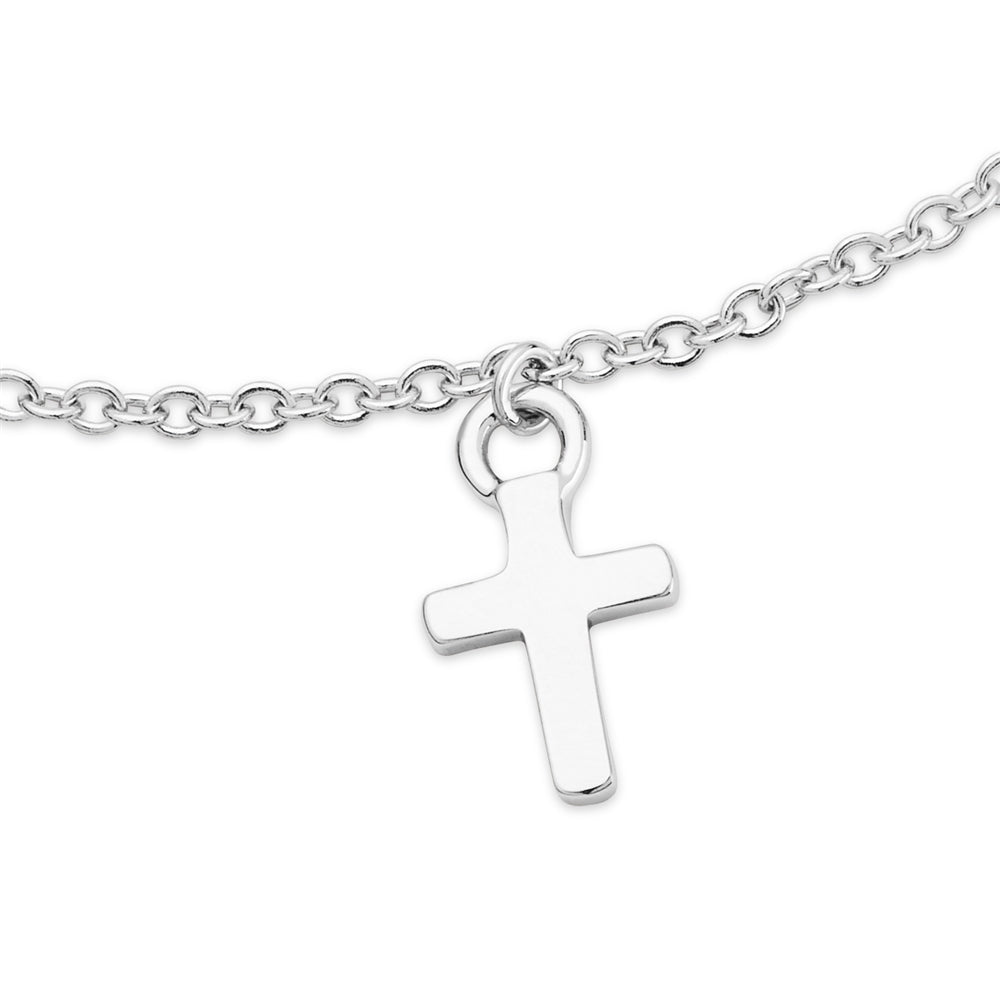 Argento Silver Kids Cross Pendant Bracelet