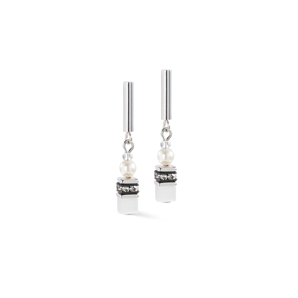 Coeur De Lion Silver Mini Fusion Pearl Earrings
