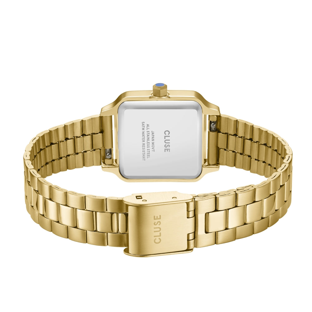 CLUSE Gold Gracieuse Petite Square Lilac Watch