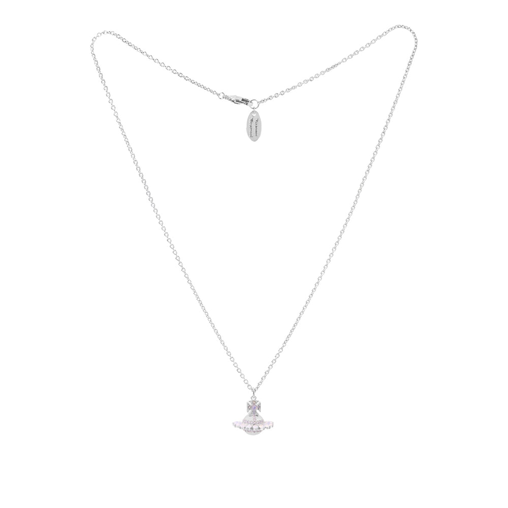 Vivienne Westwood Silver Jordana Pink Opal Orb Necklace