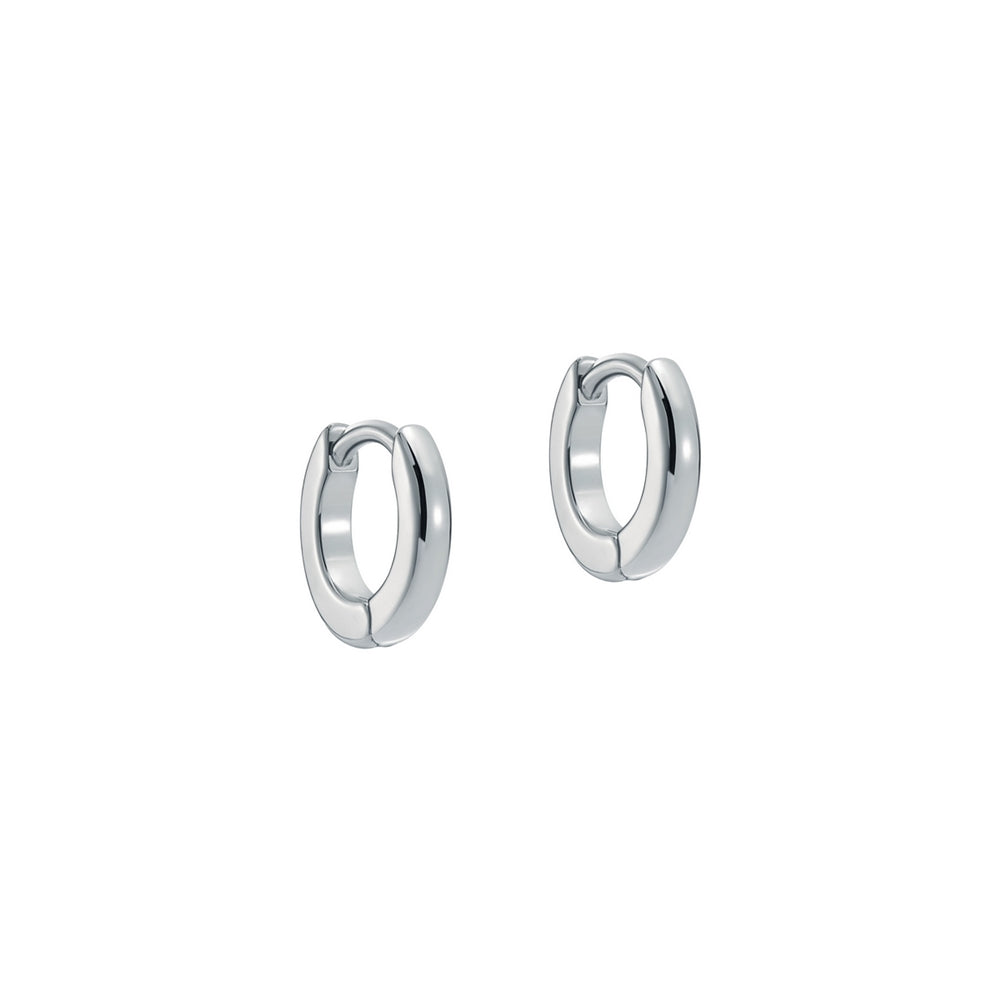 Ted Baker Silver Crisete Logo Hoops 10mm