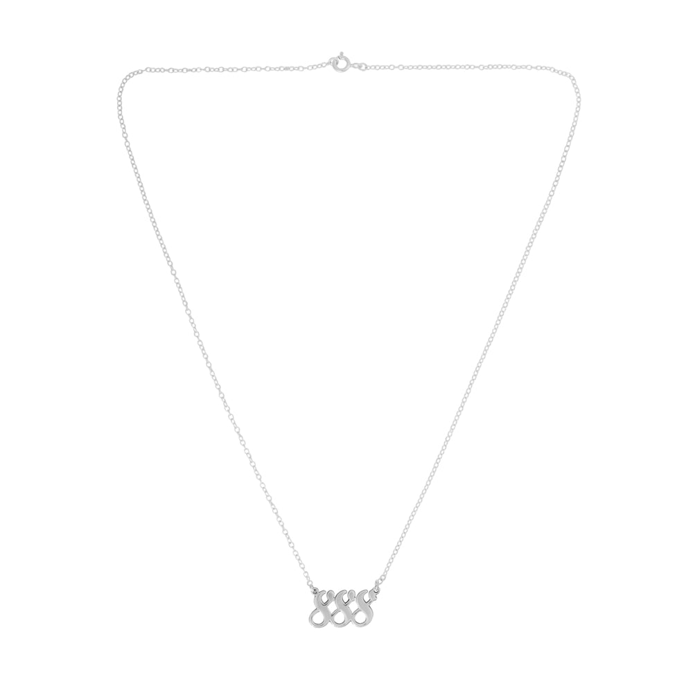 Argento Angel Number 888 Balance Necklace